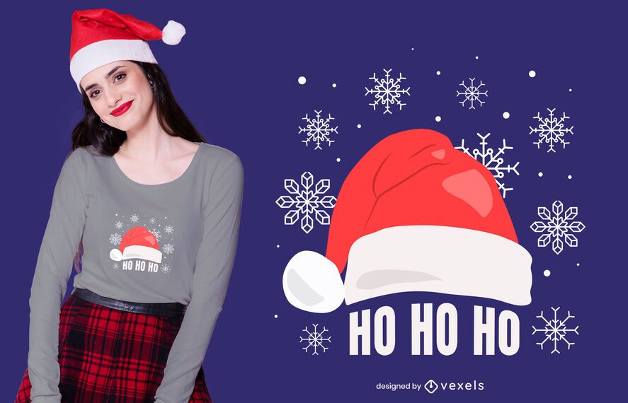 Design de camisetas Ho Ho Santa Design de camisetas Ho Ho Santa