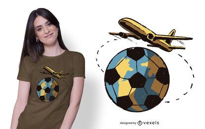 Travel Football T-shirt Design Vector Download