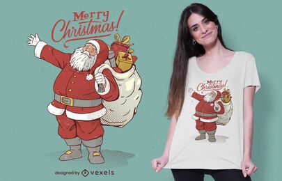 Diseño de camiseta de feliz navidad santa Diseño de camiseta de feliz navidad santa