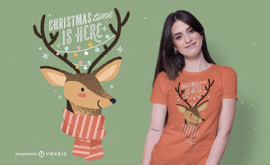 Design de t-shirt de natal de renas Design de t-shirt de natal de renas