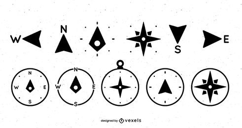 Compass icon set design