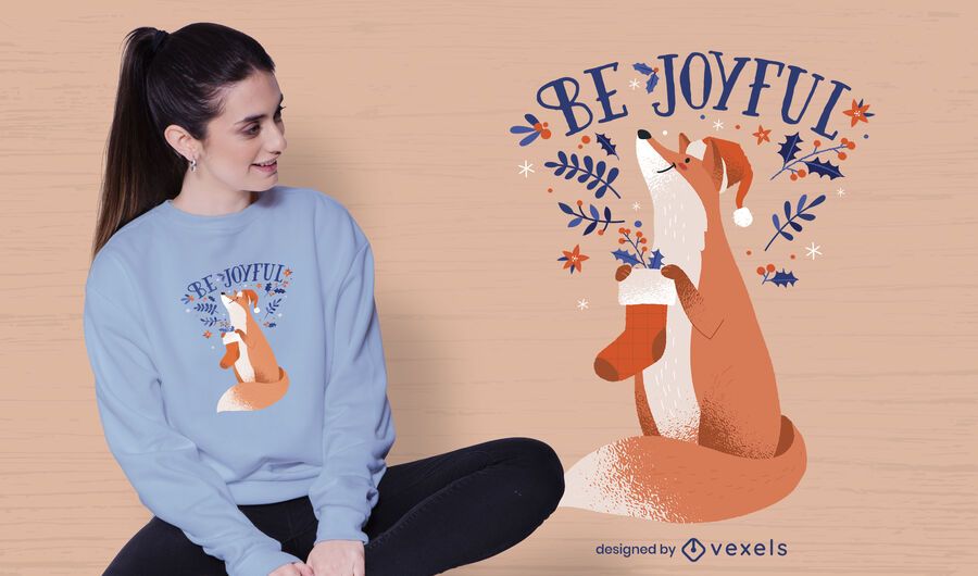 Seja alegre com o design de camisetas de natal Seja alegre com o design de camisetas de natal