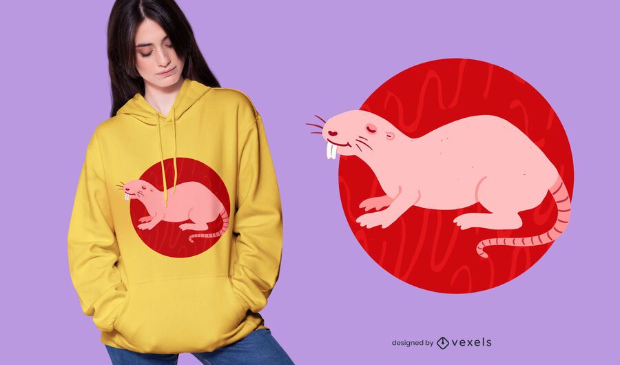 Naked mole rat t-shirt design Naked mole rat t-shirt design