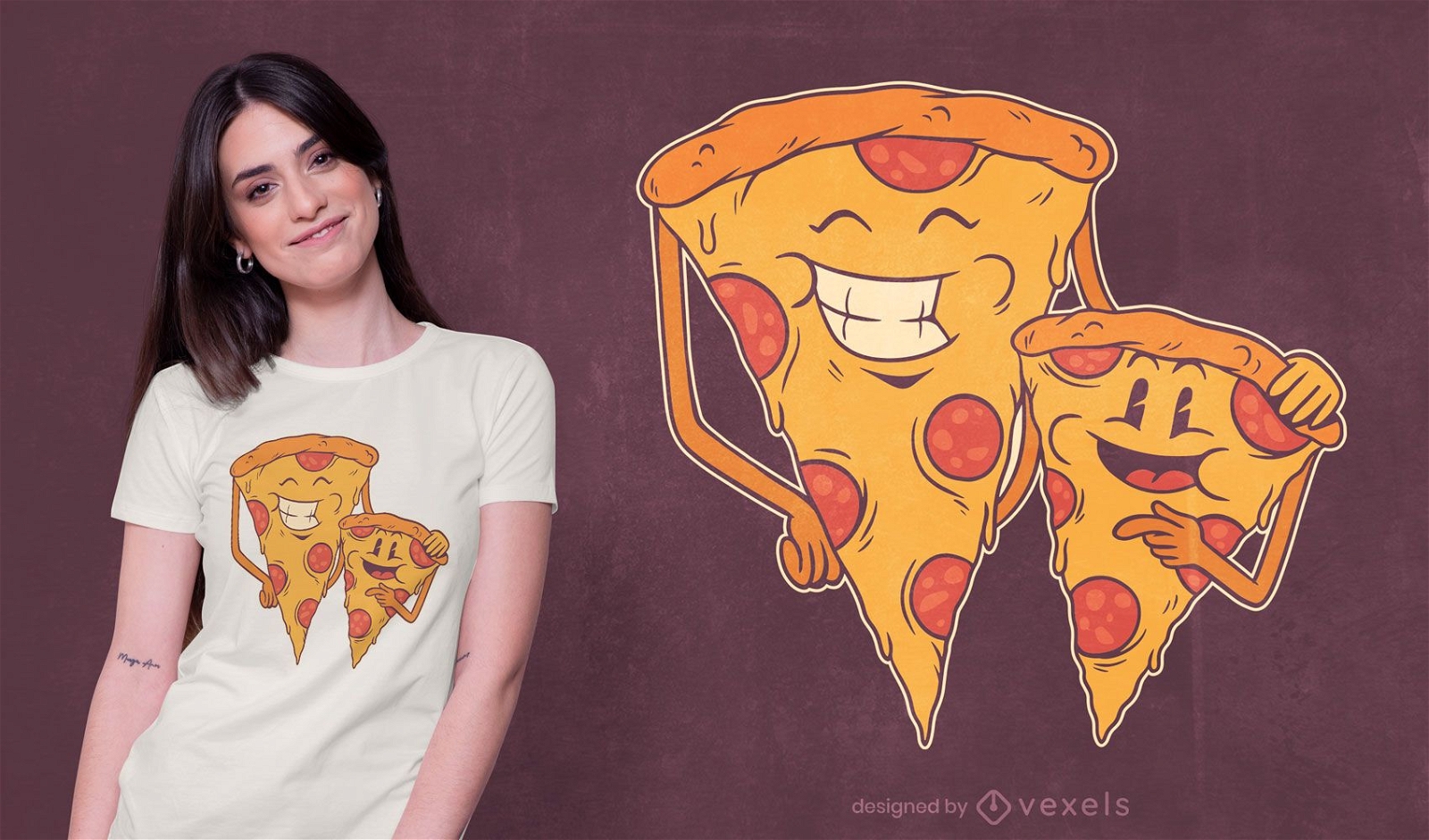 Pizza family t-shirt design