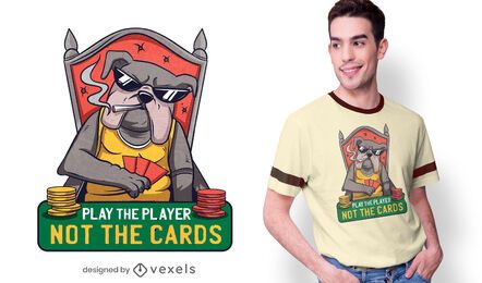 Design de camisetas com citações do Poker Bulldog