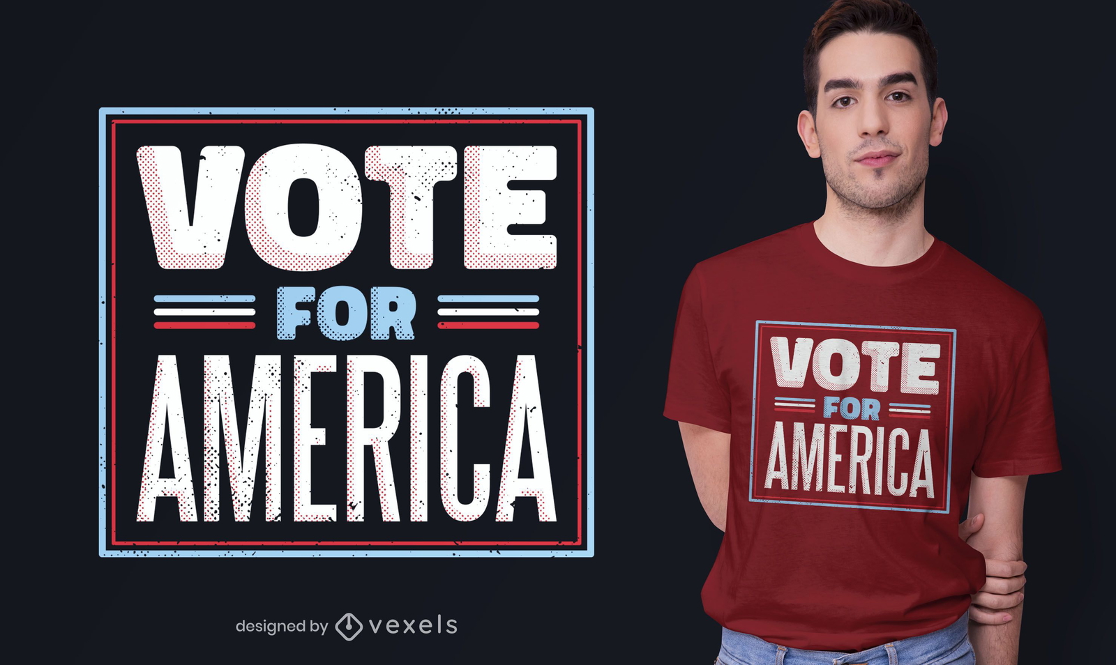 Vote no design de camisetas america