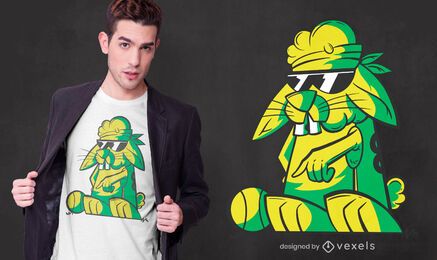 Gangster rabbit t-shirt design