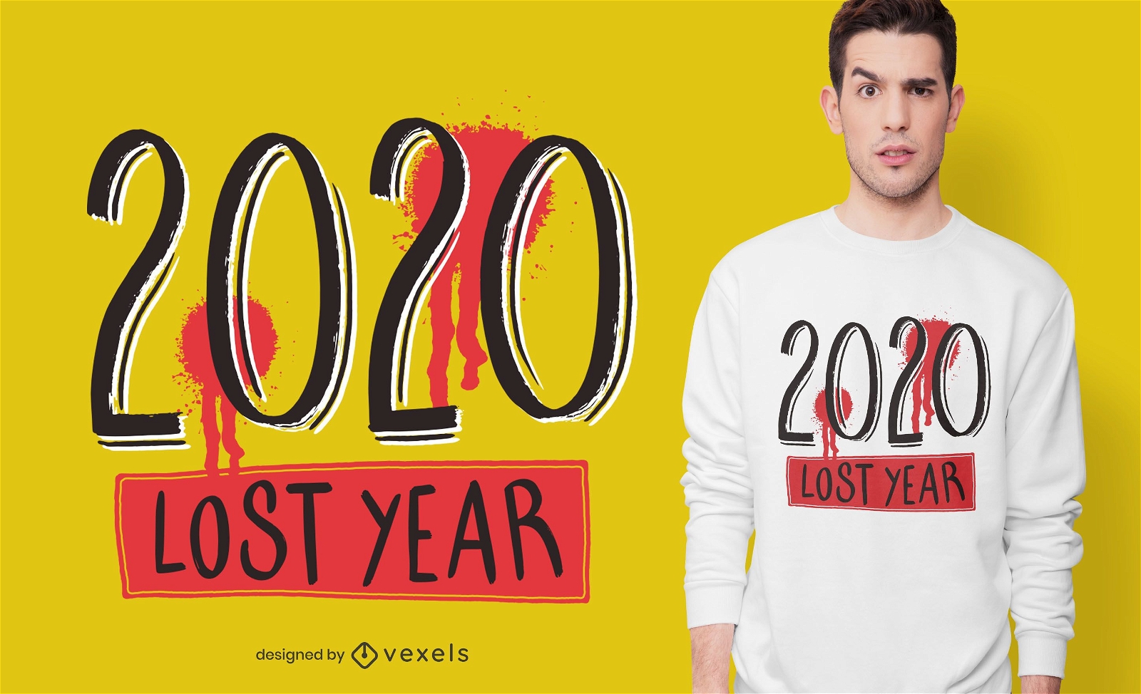 Design de camiseta do ano perdido em 2020