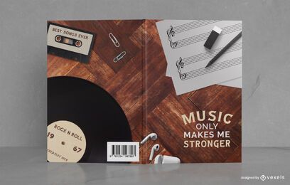Design de capa de livro de diário de nota de música Design de capa de livro de diário de nota de música