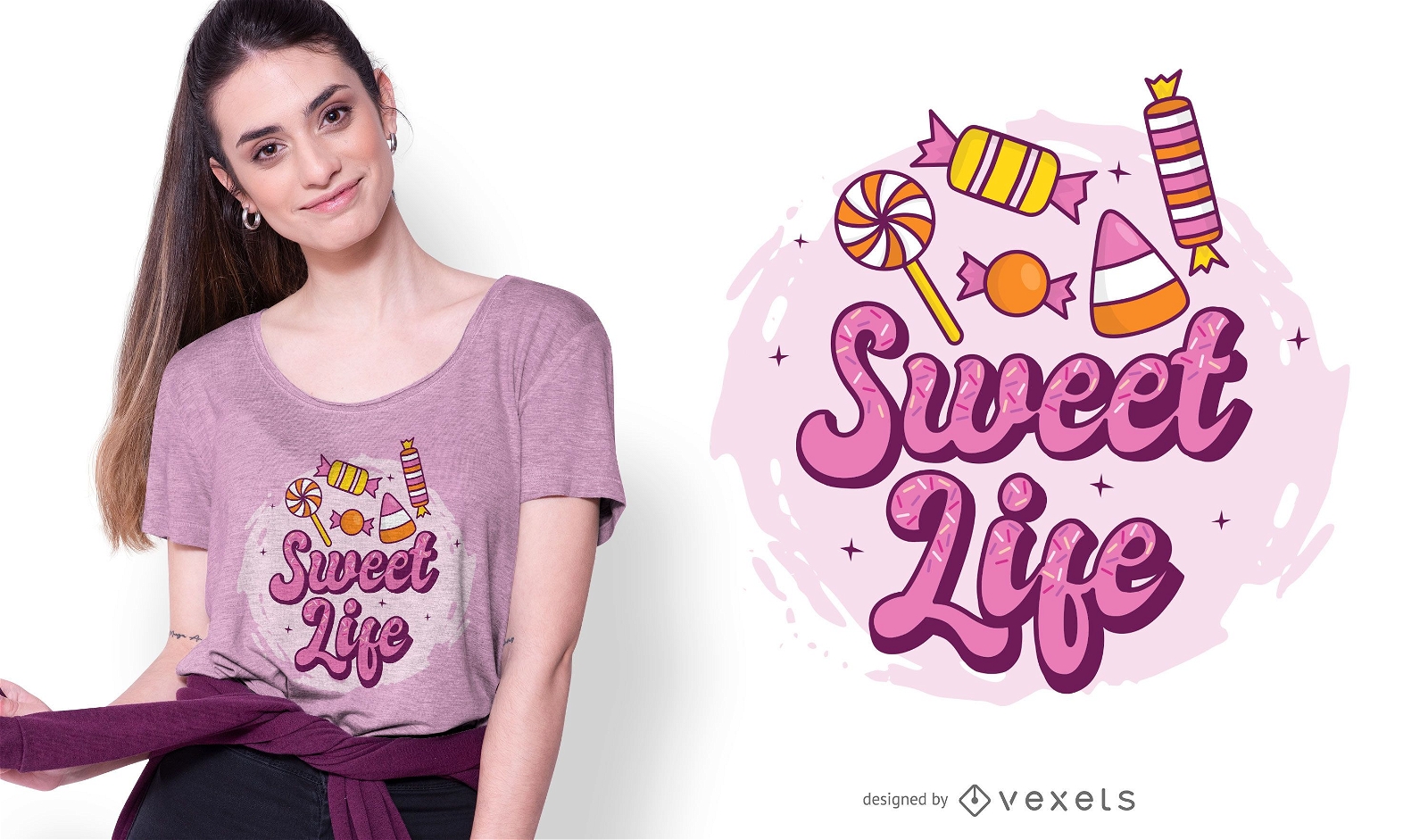 Design de camisetas Sweet Life
