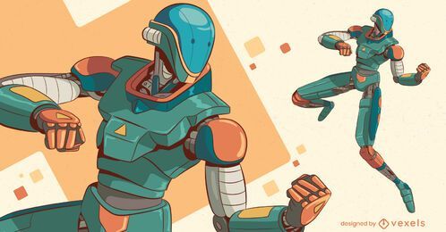 Lucha contra el diseño de personajes de robots