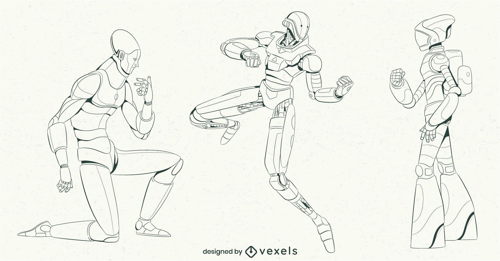 Robot stroke character set