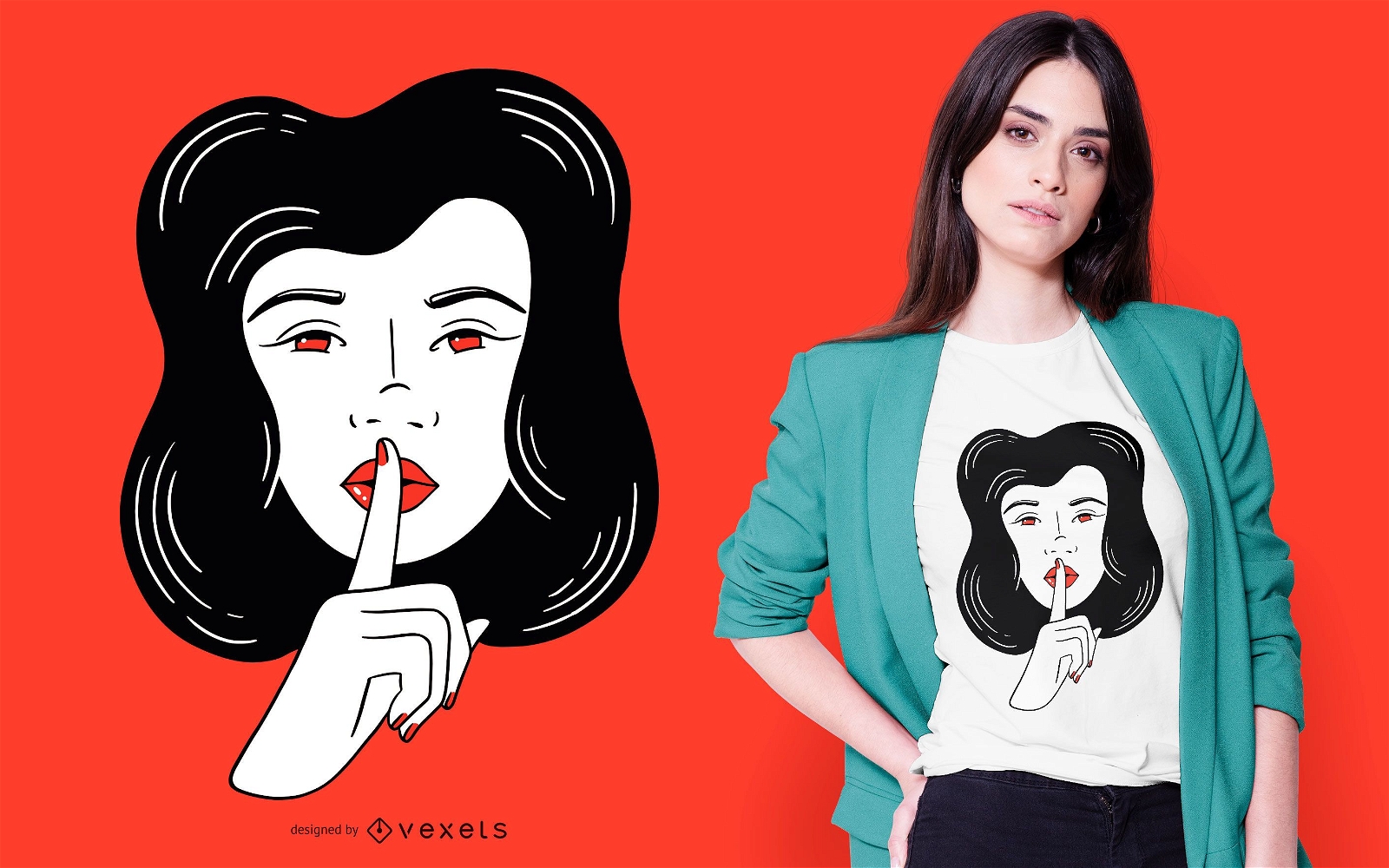 Woman Silence T-shirt Design
