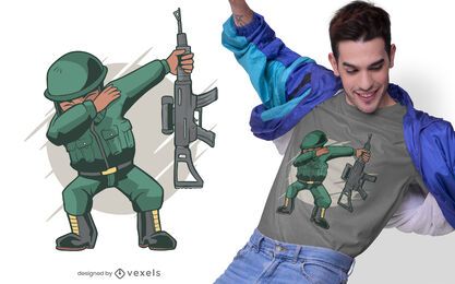 Soldier dabbing t-shirt design