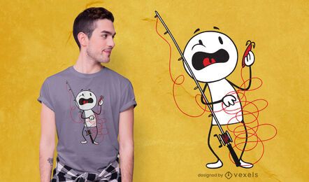 T-shirt Fisherman Tangle Design T-shirt Fisherman Tangle Design