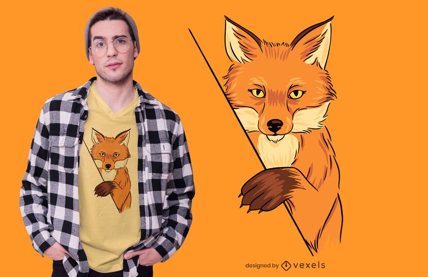 Fox Illustration T-shirt Design Fox Illustration T-shirt Design