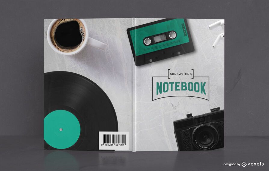 Desenho de capa de livro de caderno de composição Desenho de capa de livro de caderno de composição