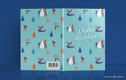 Design da capa do livro para as férias de inverno