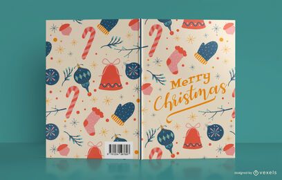 Diseño de portada de libro de diario de feliz Navidad Diseño de portada de libro de diario de feliz Navidad