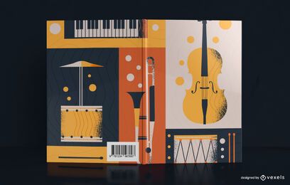 Vintage Music Illustration Book Cover Design