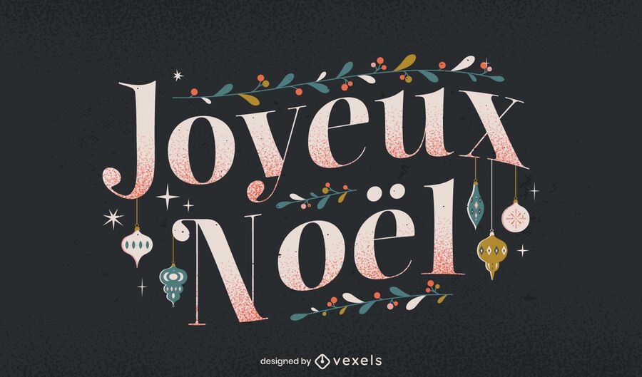 Merry Christmas french lettering design Merry Christmas french lettering design