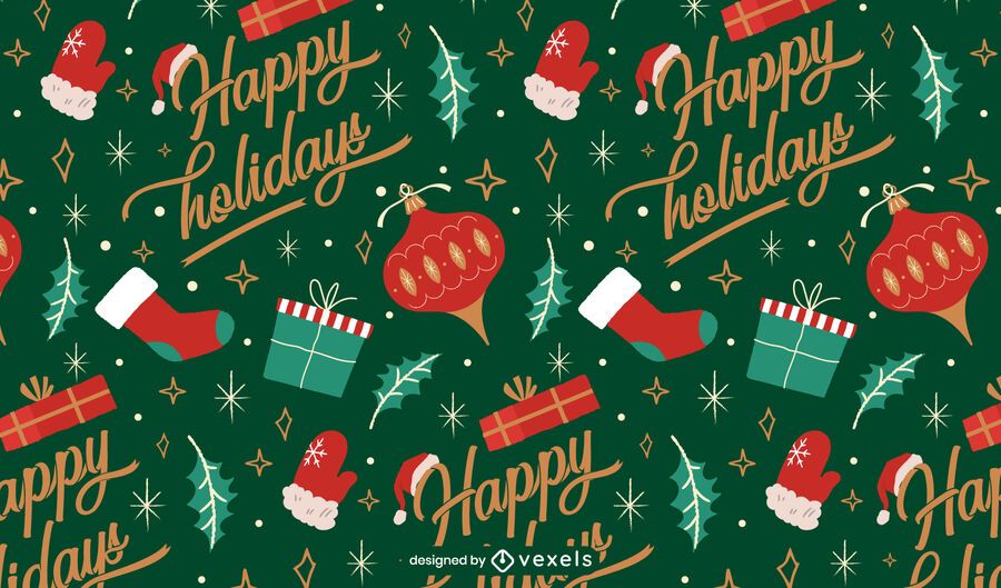 Happy holidays christmas pattern Happy holidays christmas pattern