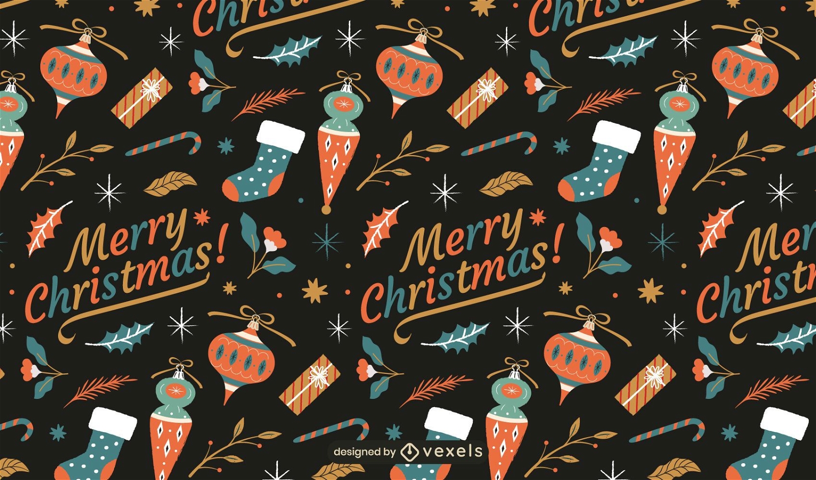 Frohe Weihnachten Ornamente Muster