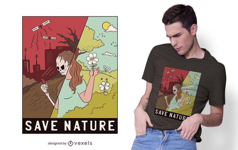 Save nature t-shirt design Save nature t-shirt design