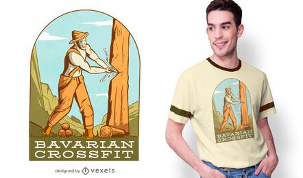 Diseño de camiseta de crossfit bávaro