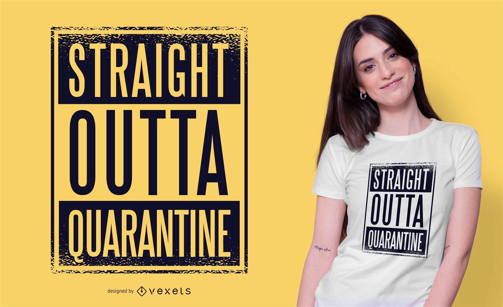 Straight outta quarantine t-shirt design