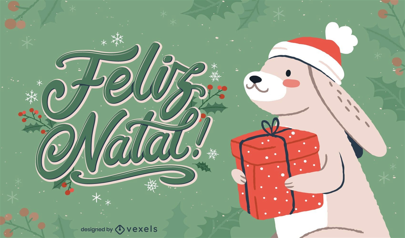 Letras portuguesas de conejito de Navidad