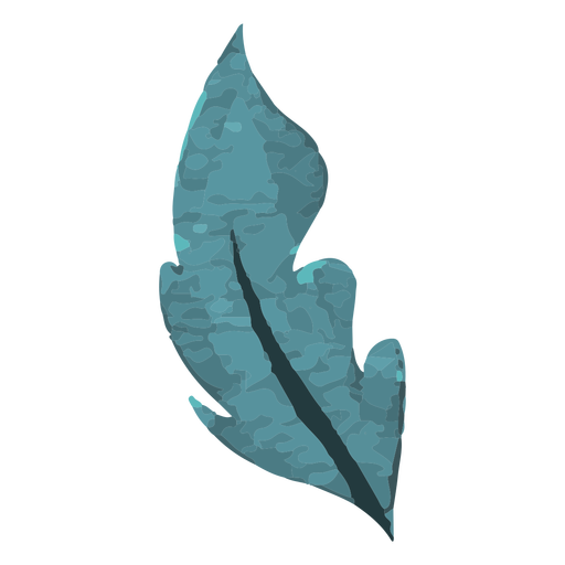 Aqua leaf watercolor PNG Design