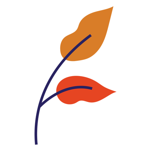 Herbstblätter flach PNG-Design