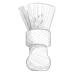 Friseurpinsel Hand gezeichnet PNG-Design