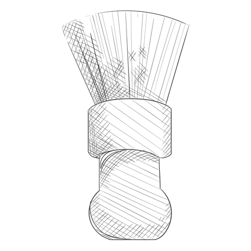 Friseurpinsel Hand gezeichnet PNG-Design