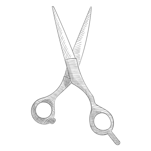 Barbershop Scherenhand gezeichnet PNG-Design