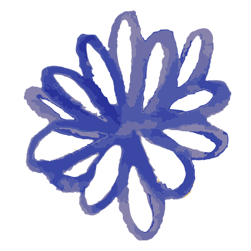 Blue flower watercolor - Transparent PNG & SVG vector file