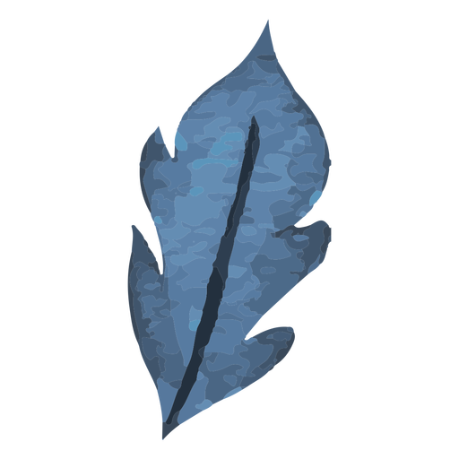 Blue leaf watercolor