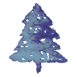 Aquarela de pinheiro azul Desenho PNG