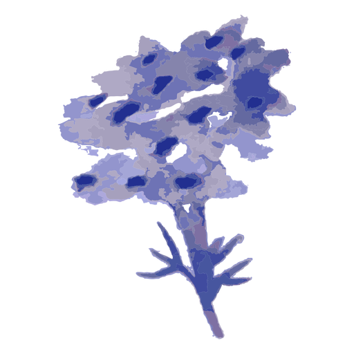 Blue tree watercolor PNG Design
