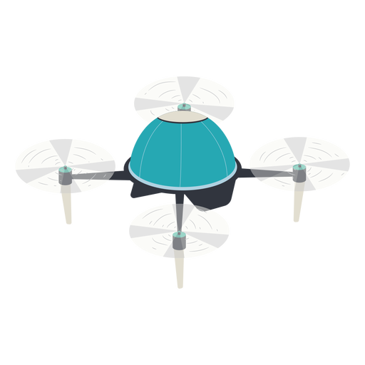 Circular flying drone illustration PNG Design
