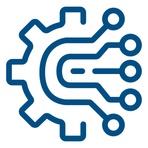 Computer chip connections stroke icon PNG Design