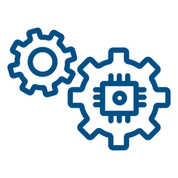 Computer chip in nuts stroke icon PNG Design
