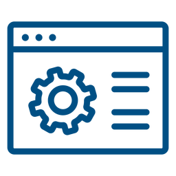 Ícone de traço das configurações da janela do computador Desenho PNG