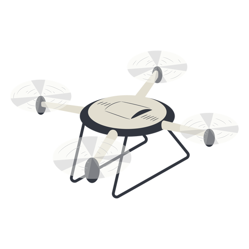 Drohne mit Fahrwerksillustration PNG-Design