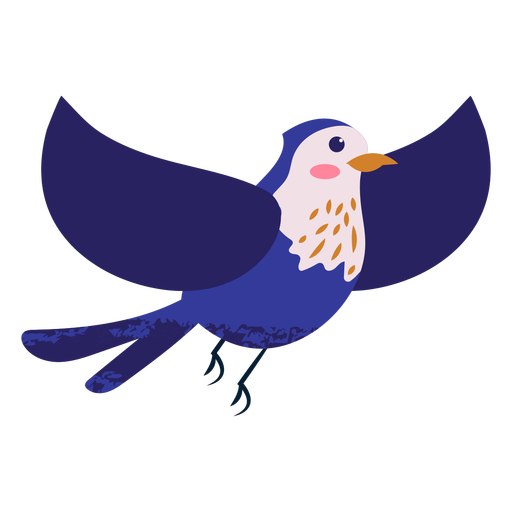 Flying blue bird illustration PNG Design