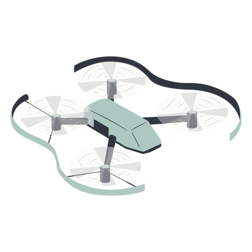 Flying drone with protection illustration