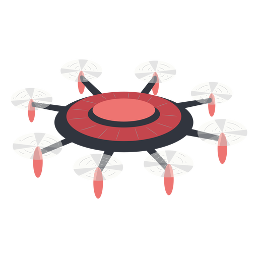 Fliegende Octacoper-Drohnenillustration PNG-Design