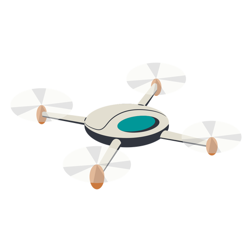 Flying quadcopter drone illustration
