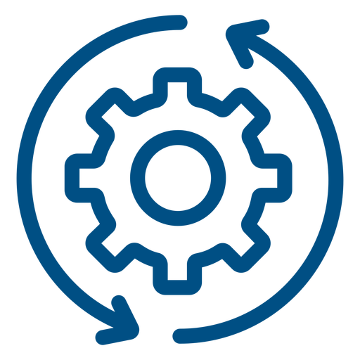 Gears turning stroke icon - Transparent PNG & SVG vector file